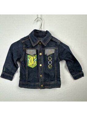 Coogi Todder size 2T Jean Jacket y2k snap closure logo cotton retro